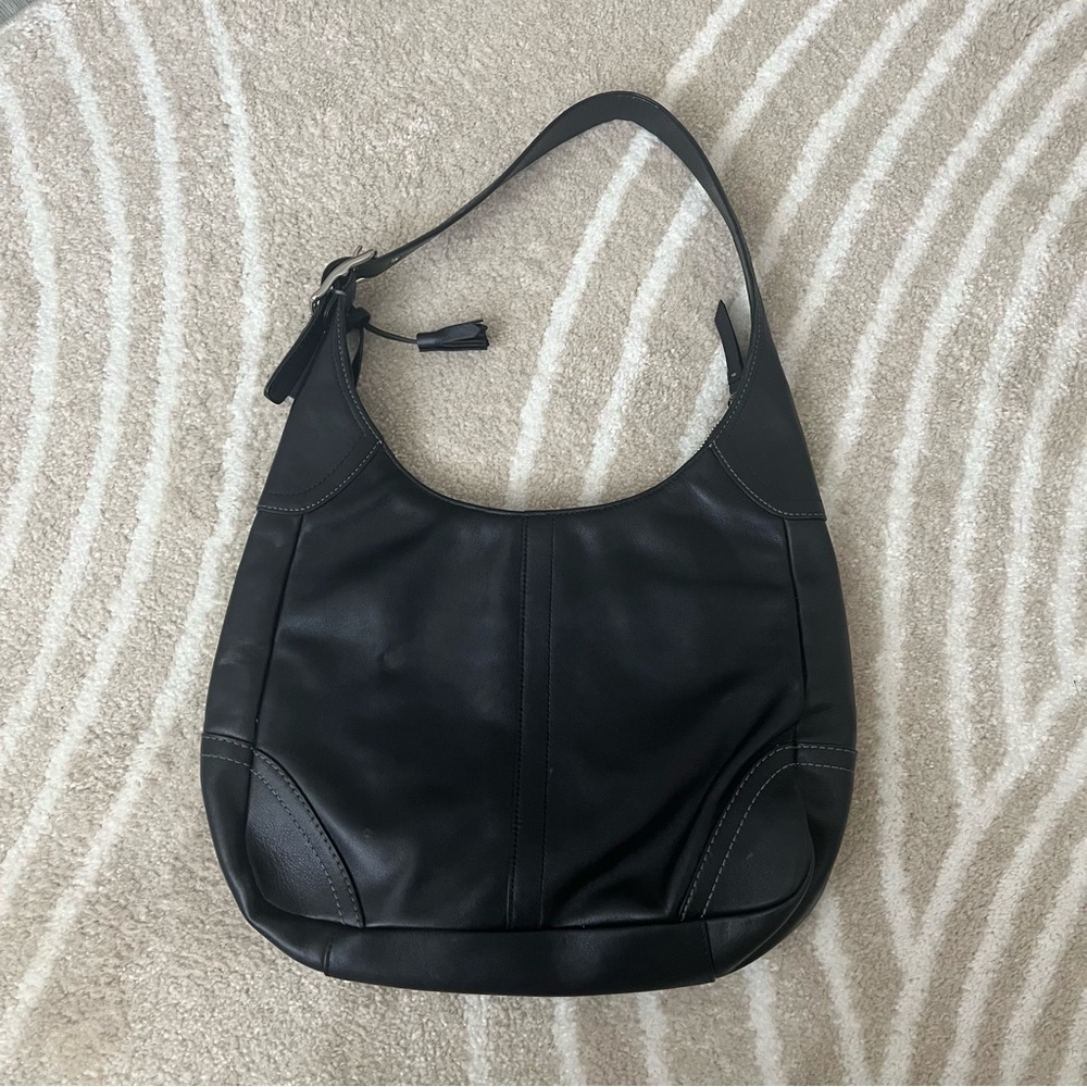 Black Leather Coach Hamilton Bag
